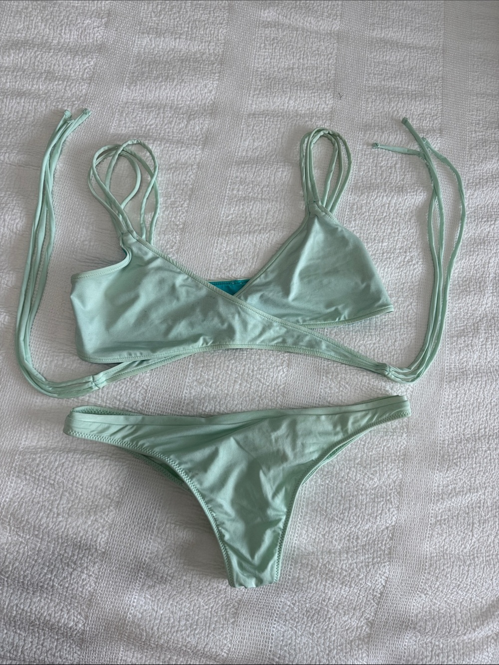 Light Mint Wrap Bikini Set - Women Swim Bikini